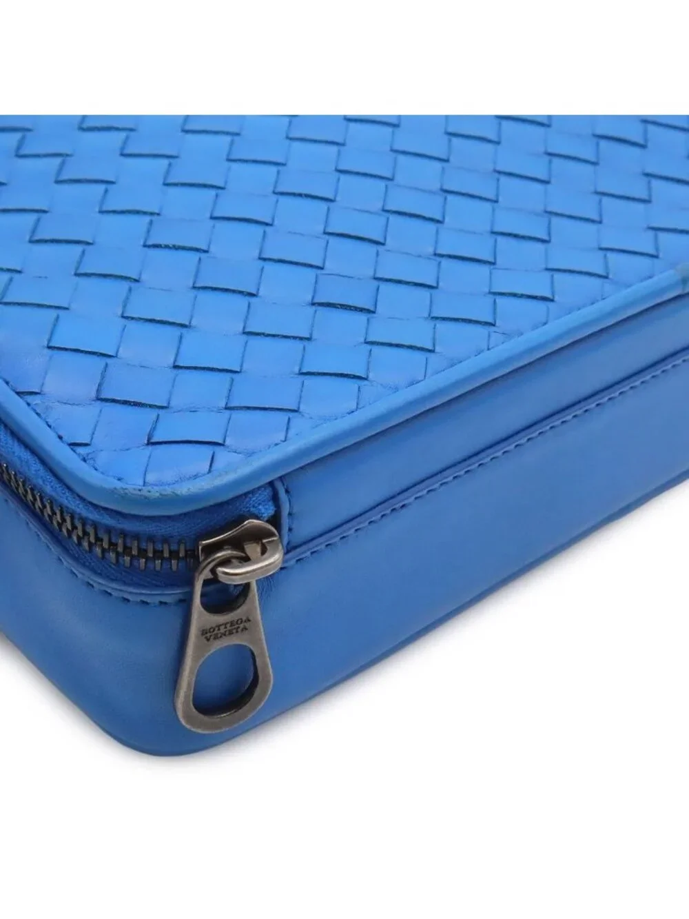 Bottega Veneta Intrecciato Clutch Leather Blue